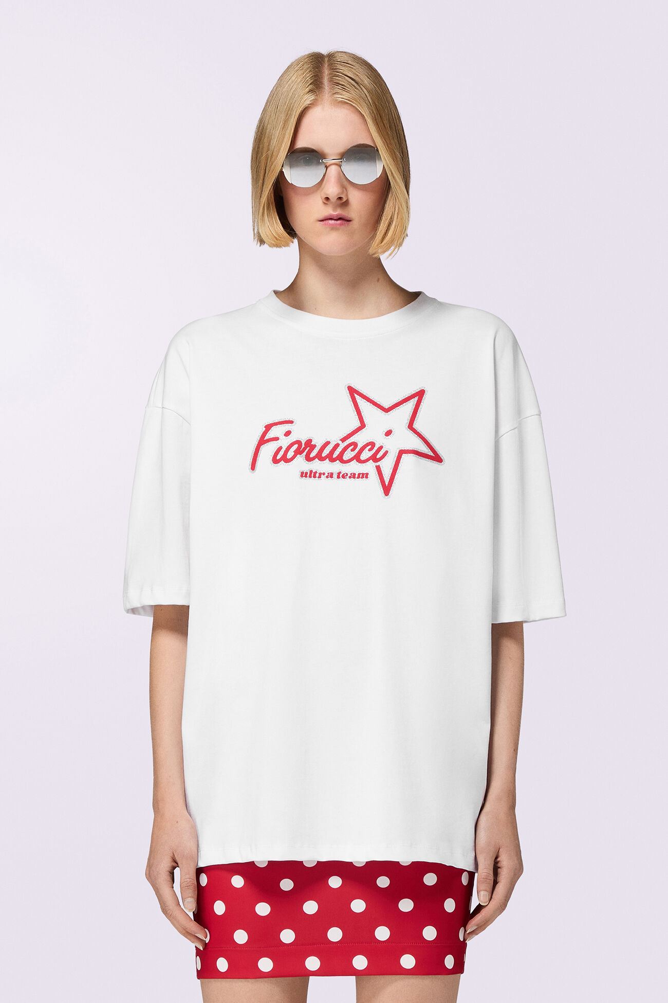 Ultra Team Glitter Star Logo Relaxed T-Shirt White